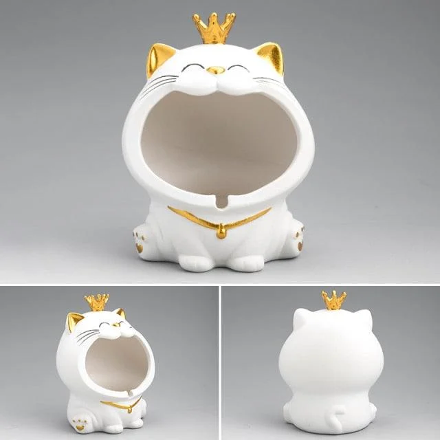 Ceramic Laughing Cat Storage/Astray -  - #tag1#