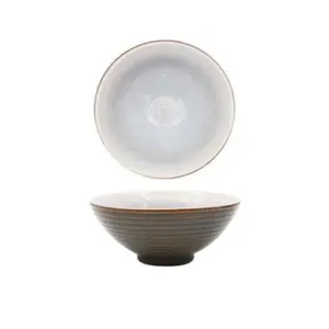 Ceramic Noodle Bowl and Soup Spoons