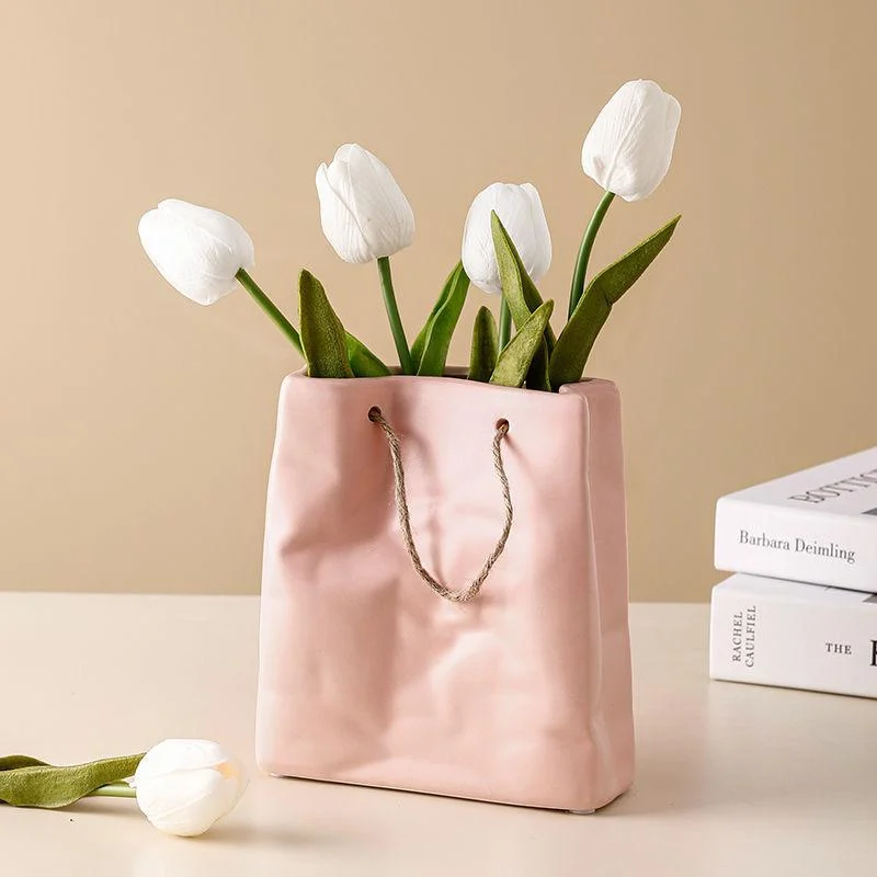 Ceramic Paper Bag Vase -  - #tag1#