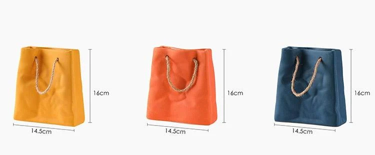 Ceramic Paper Bag Vase -  - #tag1#