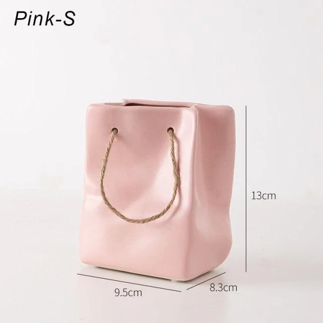 Ceramic Paper Bag Vase -  - #tag1#
