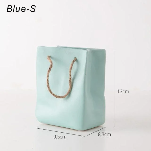 Ceramic Paper Bag Vase -  - #tag1#