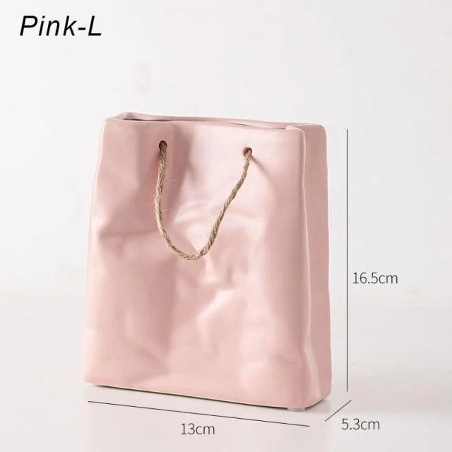 Ceramic Paper Bag Vase -  - #tag1#