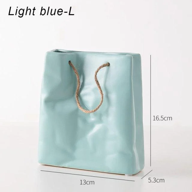 Ceramic Paper Bag Vase -  - #tag1#