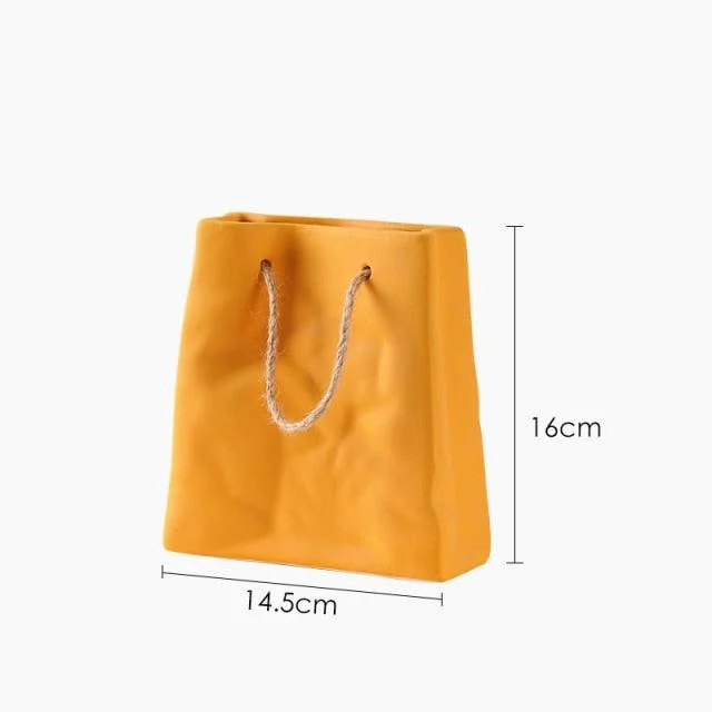 Ceramic Paper Bag Vase -  - #tag1#