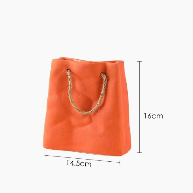 Ceramic Paper Bag Vase -  - #tag1#