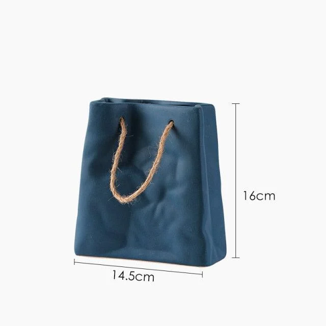 Ceramic Paper Bag Vase -  - #tag1#