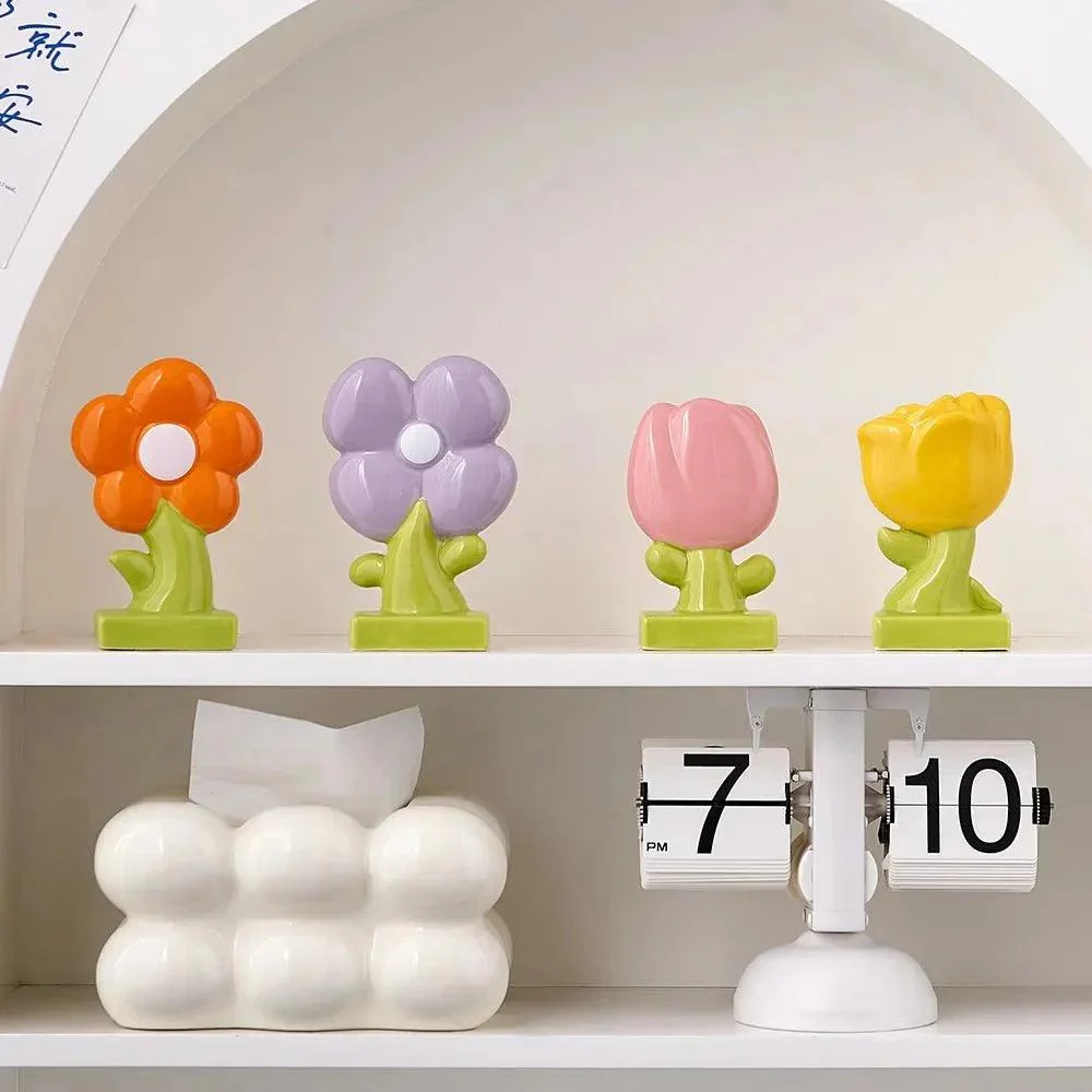 Ceramic Pastel Flower Desk Ornament -  - #tag1#