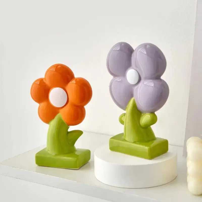Ceramic Pastel Flower Desk Ornament tag1