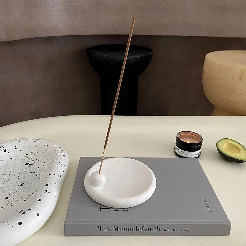 Ceramic Plain Incense Holder -