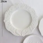 Ceramic_Plate_Lily_of_the_Valley_Embossed_Flower_Dinner_Tableware_-_-_tag1_-4168622 Ceramic Plate Lily of the Valley Embossed Flower Dinner Tableware tag1