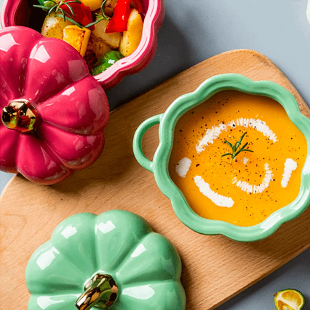 Ceramic Pumpkin Bowl -