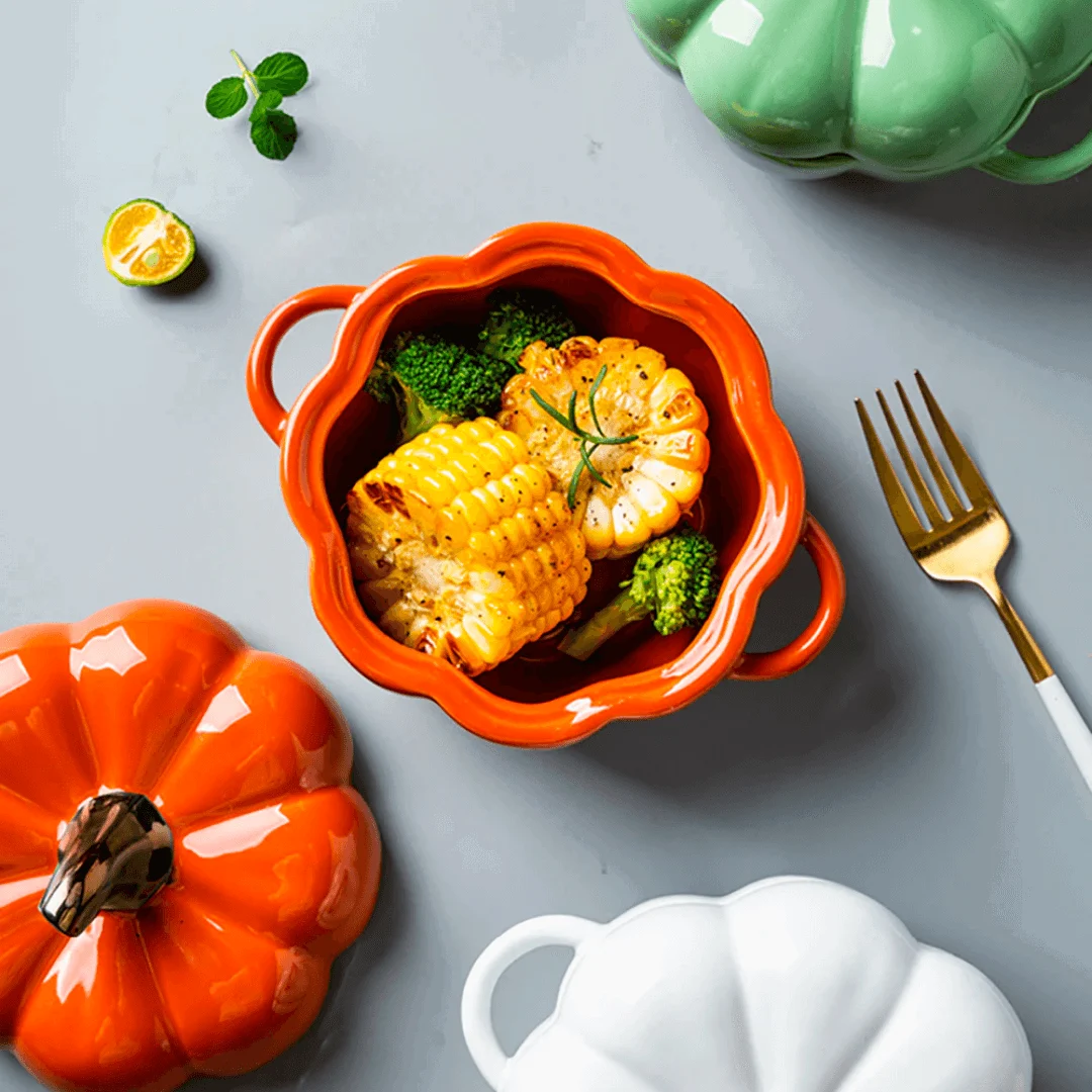 Ceramic Pumpkin Bowl -