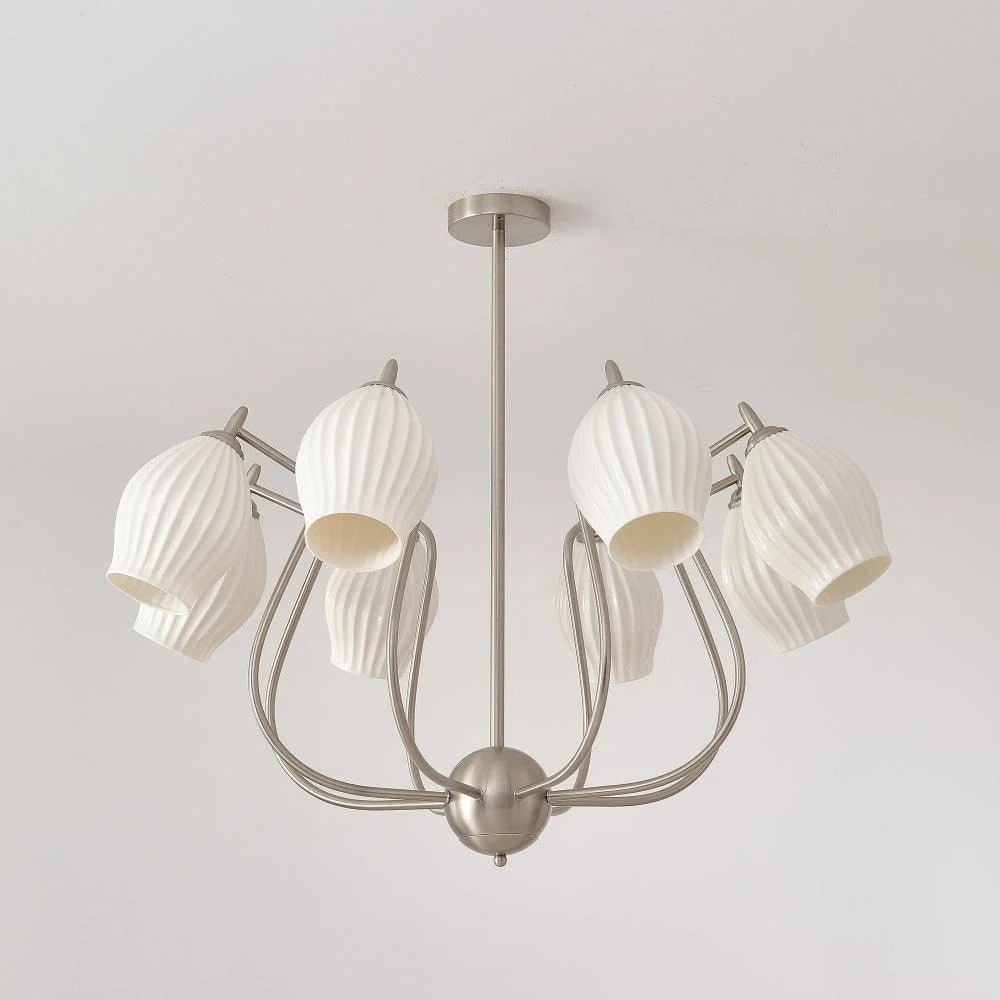 Ceramic Ribbed Chandelier 18