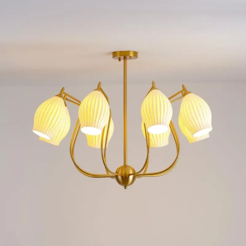 Ceramic Ribbed Chandelier 2 60f3a60d 4f99 45b3 a482 e938d2e6f97c