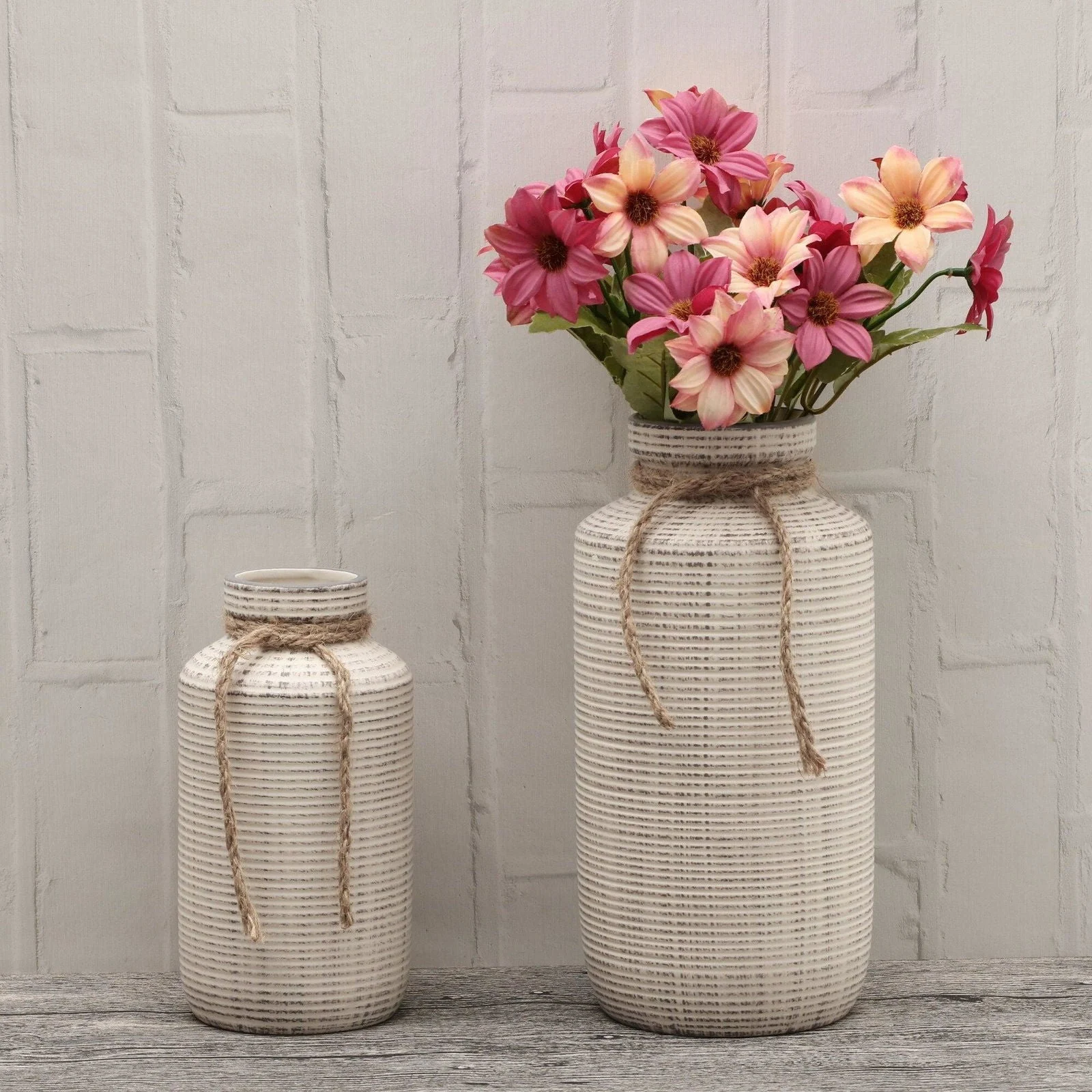 Ceramic Rustic Vase (2pc) -