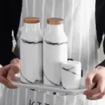 Ceramic Salt Pepper Oil Vinegar 5 Piece Set