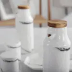 Ceramic Salt Pepper Oil Vinegar 5 Piece Set