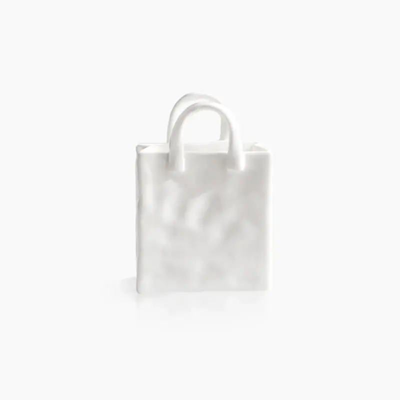 Ceramic Shopping Bag Shape Vase