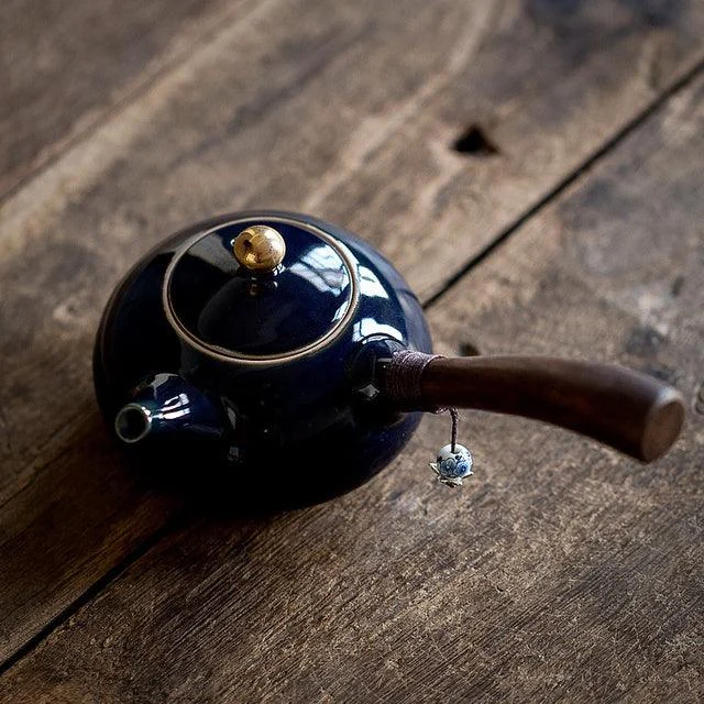 Ceramic Side Handle Teapot - 