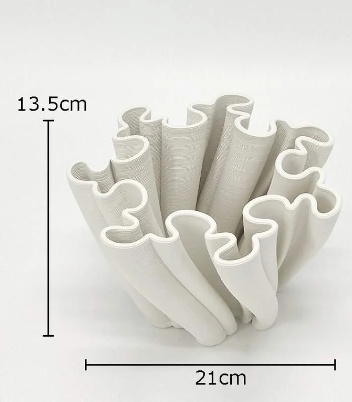 Ceramic Table Top Vase Twist Centrepiece Ceramic -  - #tag1#