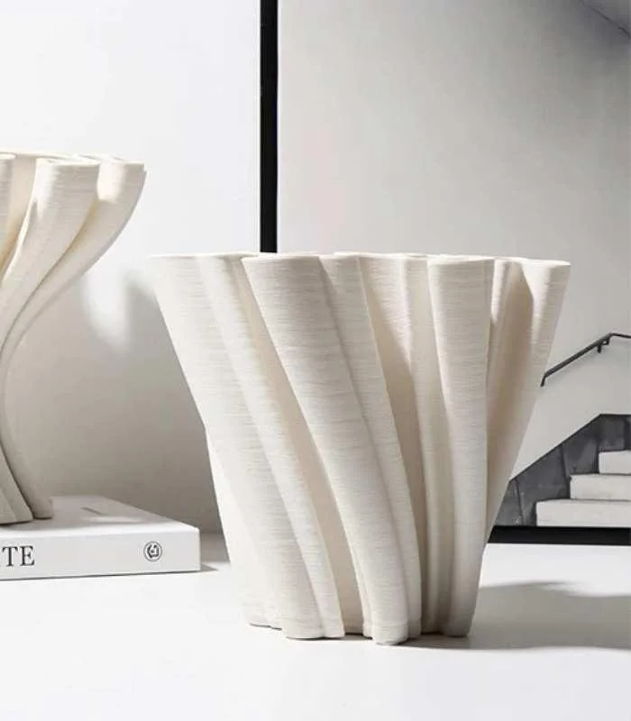 Ceramic Table Top Vase Twist Centrepiece Ceramic -  - #tag1#