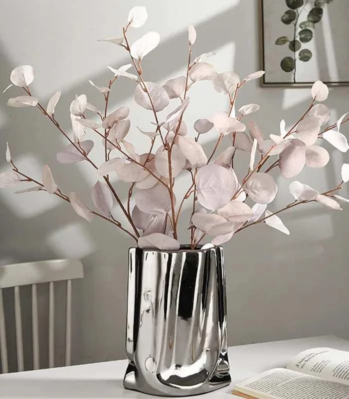 Ceramic Tabletop Vase Paper Bag Shape 23.5 cm -  - #tag1#