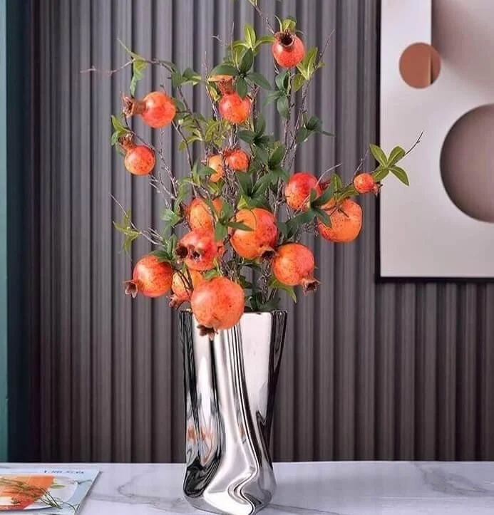 Ceramic Tabletop Vase Paper Bag Shape 23.5 cm -  - #tag1#