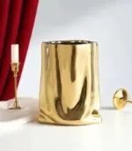 Ceramic_Tabletop_Vase_Paper_Bag_Shape_23.5_cm_-_-_tag1_-4169789 Ceramic Tabletop Vase Paper Bag Shape 23.5 cm tag1