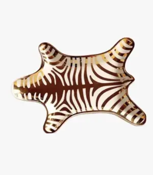 Ceramic Trinket Tray Safari Decorative Jewelry Dish 15cm