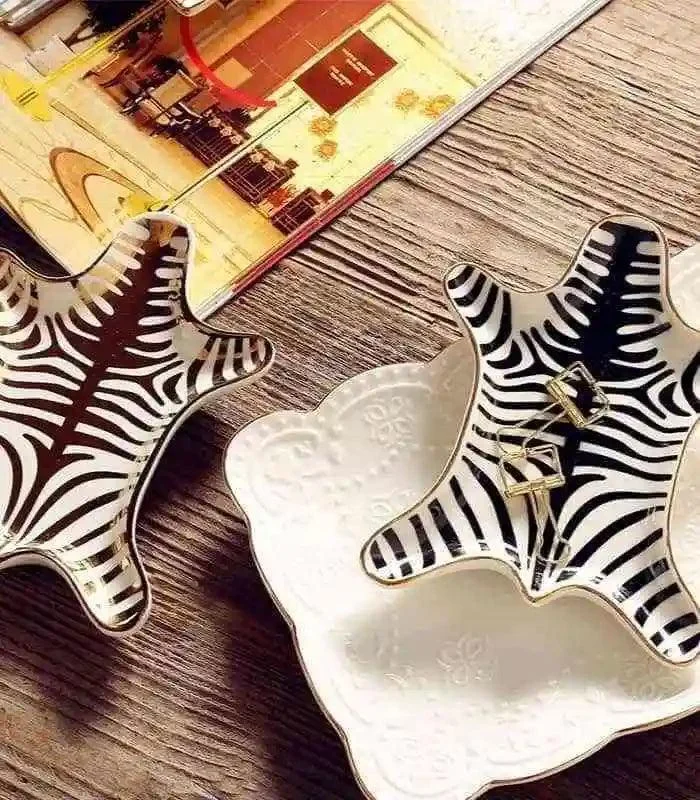 Ceramic Trinket Tray Safari Decorative Jewelry Dish 15cm -  - #tag1#