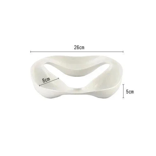 Ceramic Triple Snack Bowl White -  - #tag1#