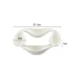 Ceramic Triple Snack Bowl White tag1