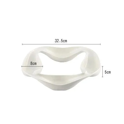 Ceramic Triple Snack Bowl White -  - #tag1#