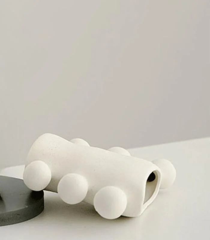 Ceramic Vase Aurora Elegant Cream White -  - #tag1#