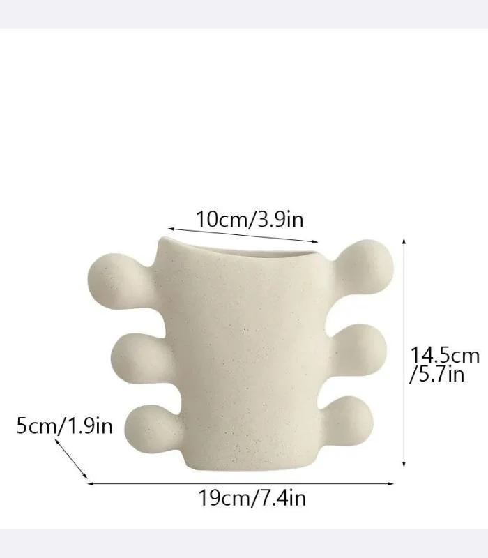 Ceramic Vase Aurora Elegant Cream White -  - #tag1#