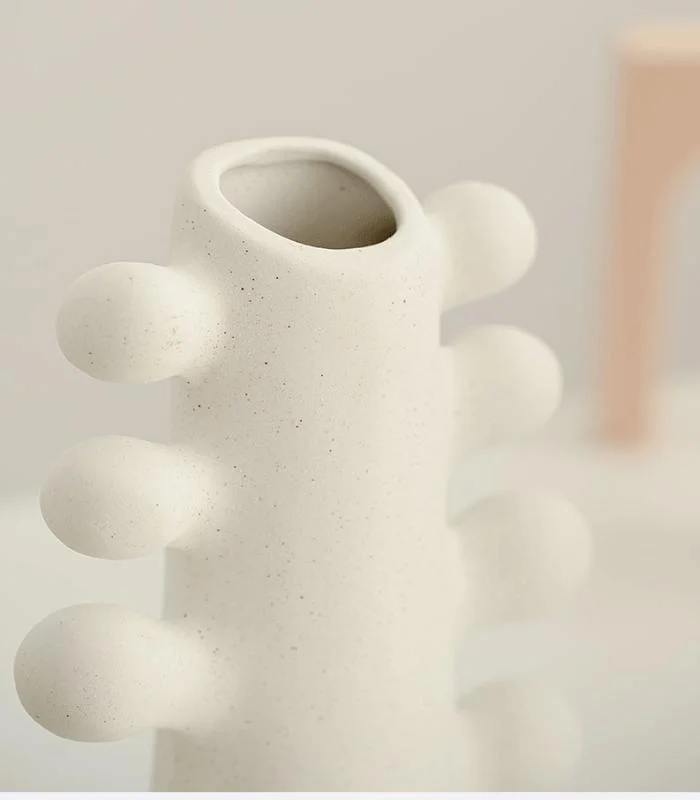 Ceramic Vase Aurora Elegant Cream White -  - #tag1#