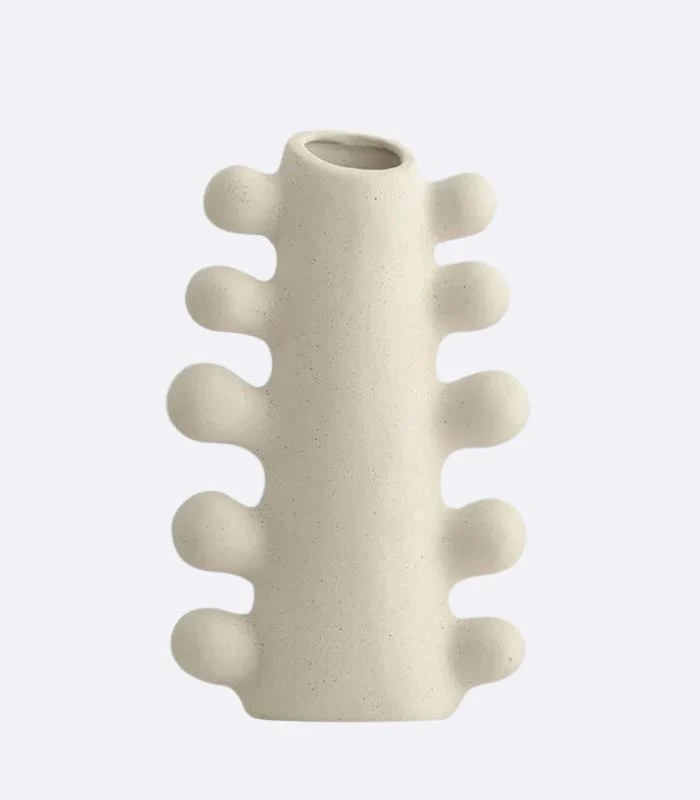 Ceramic Vase Aurora Elegant Cream White -  - #tag1#