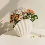 Ceramic Vase Sea Shell Lotus Leaf Leaf Shape Floral Arrangement Accessories Flower Vase Terrarium Room Decoration Accessories tag1