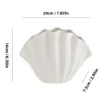 Ceramic Vase Sea Shell Lotus Leaf Leaf Shape Floral Arrangement Accessories Flower Vase Terrarium Room Decoration Accessories tag1