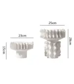Ceramic Vase White Sculptural Ruffled Design tag1