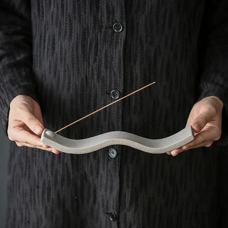 Ceramic Wave Incense Holder -