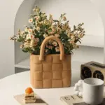 Ceramic Women Bag Flowers Vase Nordic Luxury Bag Vase Handbag Flower Pot Ornaments Office Living Room Decoration Home Decor tag1