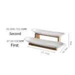 Ceramic and Wood Tiered Serving Tower tag1