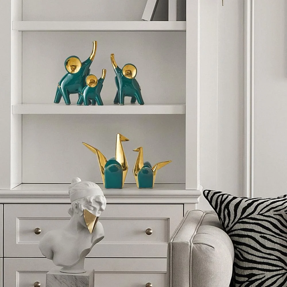 Ceramics Abstract Elephant & Papercrane -  - #tag1#