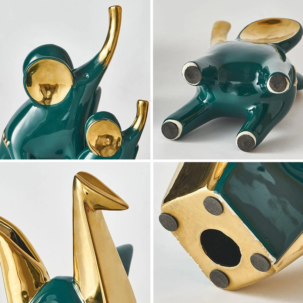 Ceramics Abstract Elephant & Papercrane -  - #tag1#