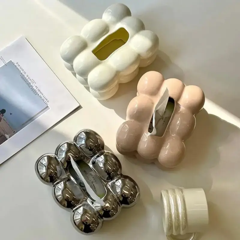Ceramics Bubble Marshmello Tissue Holder