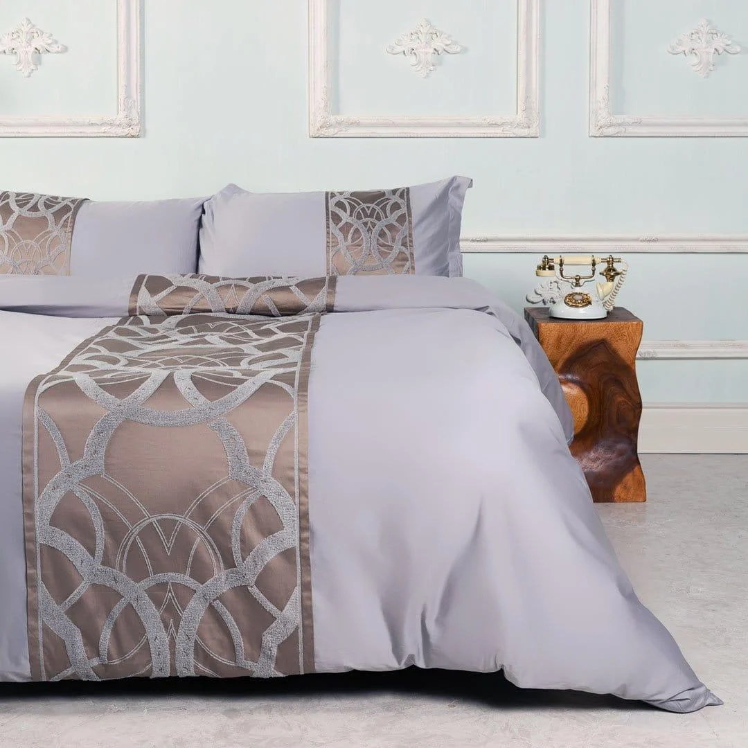 Chain of Luxury – Gray Duvet Cover Set made of Egyptian Cotton -  - #tag1#