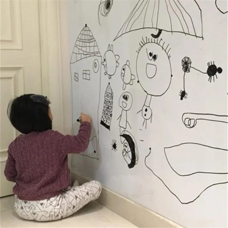 Chalkboard Wall Sticker - Black & White - PVC - For Children's Room/Playroom/Kitchen - Easily Removable - 45cm x 100cm -  - #tag1#