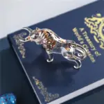 Champagne Crystal Bull Figurine